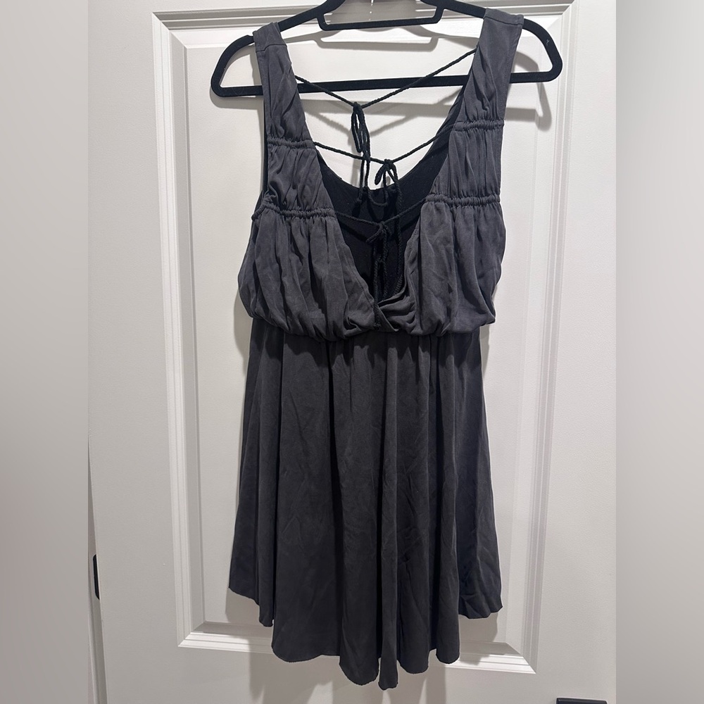 Free People Charcoal Backless Dress - Picture 2 of 3